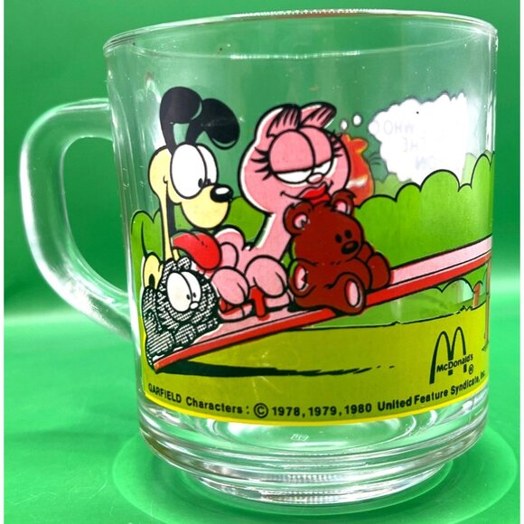 Garfield & Flintstone Kids Glassware Lot Mugs Cup Tumbler Cartoon Character VTG - Picture 5 of 10